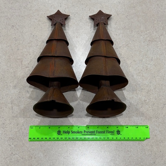 Rustic Brown Metal Christmas Tree Decor Set - Picture 3 of 4